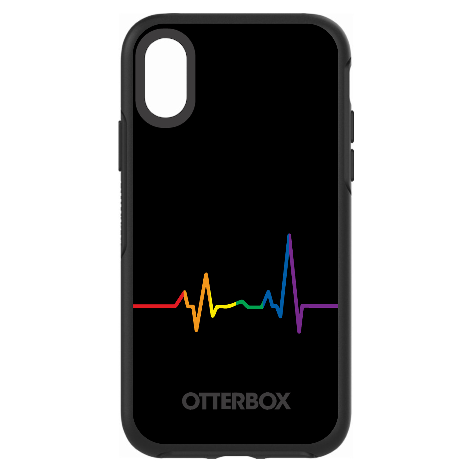 OtterBox Symmetry for Apple iPhone (Pick Model) Rainbow Pulse Heart Beat