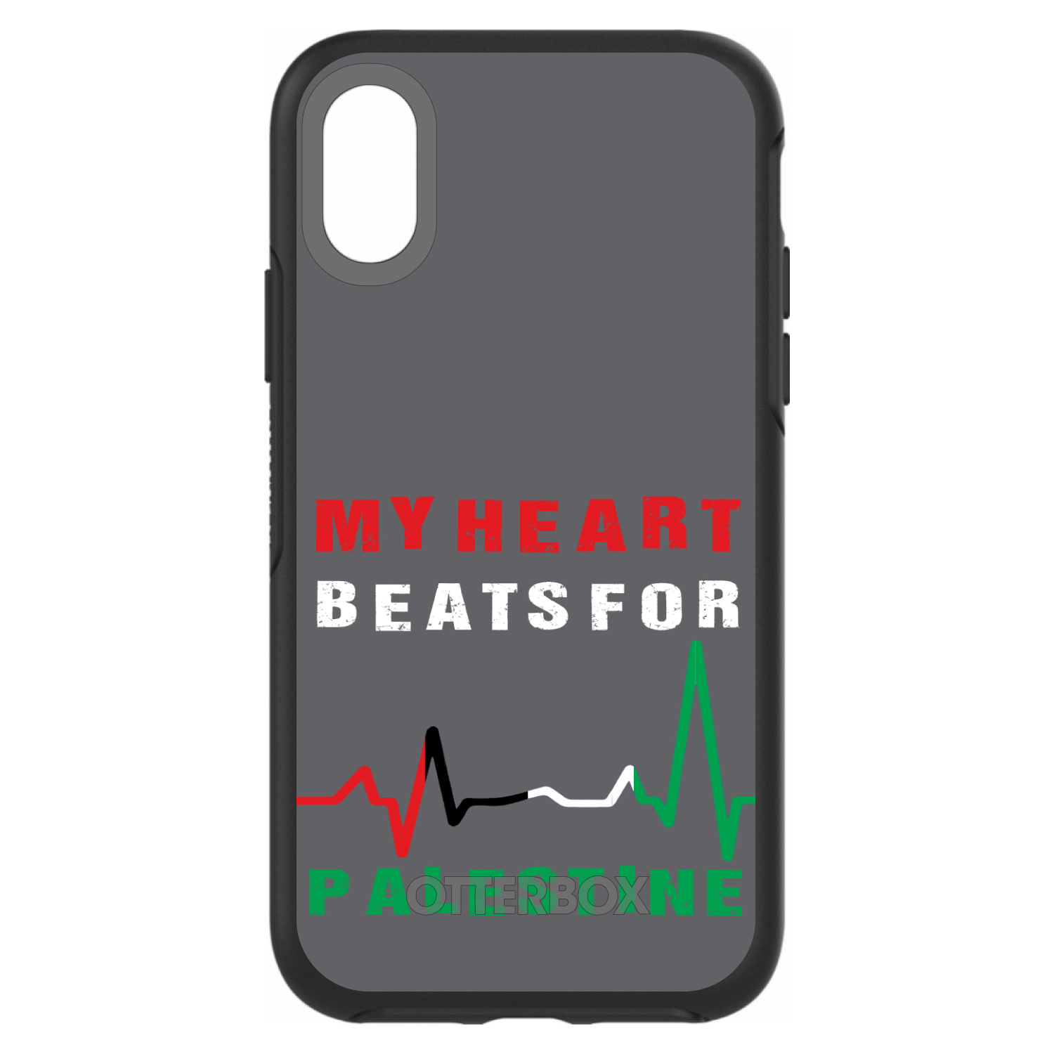 OtterBox Symmetry for Apple iPhone (Pick Model) My Heart Beats for Palestine